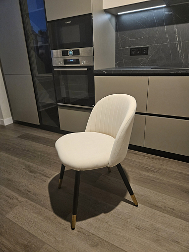 Стул на металлокаркасе Gabi dark beige / black / silver фото покупателя 395