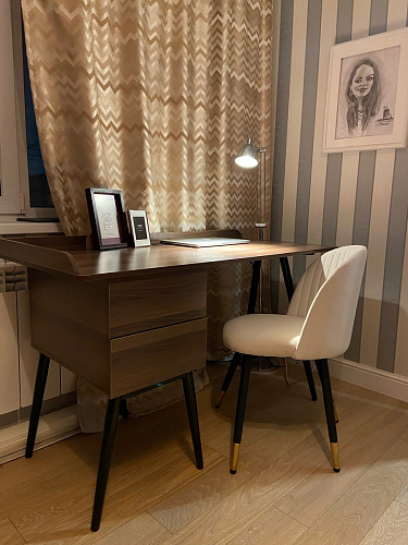 Стул на металлокаркасе Gabi latte / gold / black фото покупателя 311