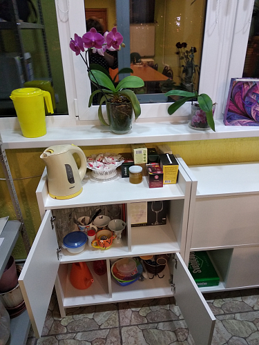 Стеллаж с дверцами Браина 152 см белый фото покупателя 4