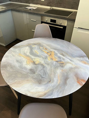 Стеклянный стол Анселм белый фото покупателя 19