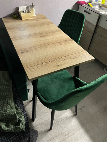 Стол Тринити Лофт 120 32 мм бетон / черный матовый фото покупателя 316