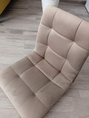 Стул на металлокаркасе Чилли синяя ткань / белый фото покупателя 683