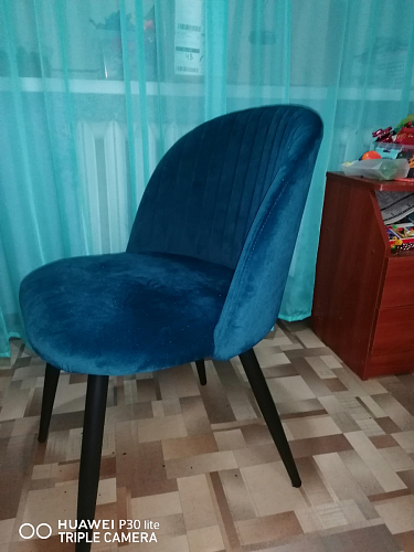 Стул на металлокаркасе Gabi dark beige / black / silver фото покупателя 683