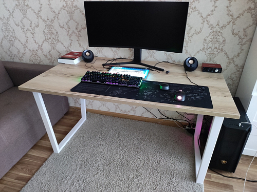 Стол раскладной Лота Лофт 120 25 мм юта / черный матовый фото покупателя 355