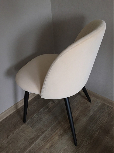 Стул на металлокаркасе Gabi dark beige / black / silver фото покупателя 980