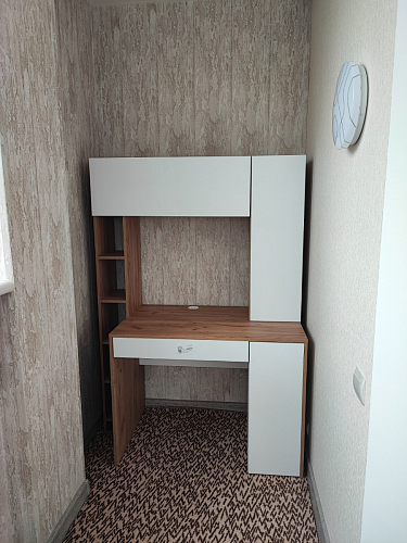 Письменный стол Комфорт 12.71 дуб золотой craft / белая аляска фото покупателя 17