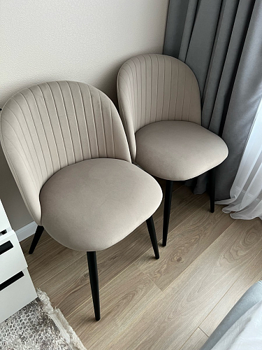 Стул на металлокаркасе Gabi 1 light purple / black фото покупателя 34