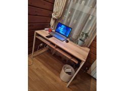 Письменный стол Леон Лофт дуб делано темный / черный матовый фото покупателя 63