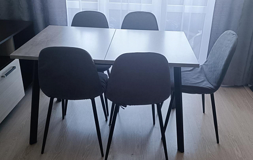 Стол Тринити Лофт 120 32 мм дуб галифакс табако / черный матовый фото покупателя 913