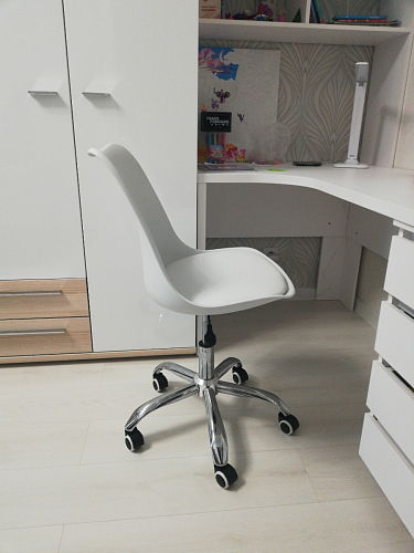 Компьютерное кресло Kolin с подушкой clear / white фото покупателя 96