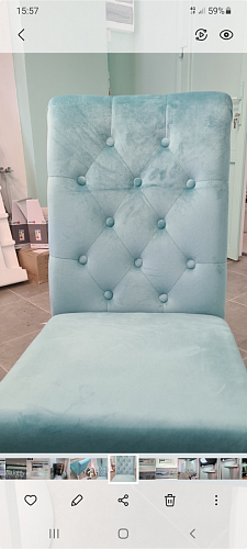 Стул Amelia white / fabric tiffany фото покупателя 19