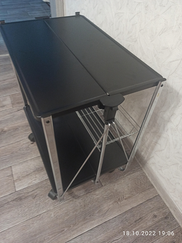 Столик сервировочный SC-5119 складной черный фото покупателя 33