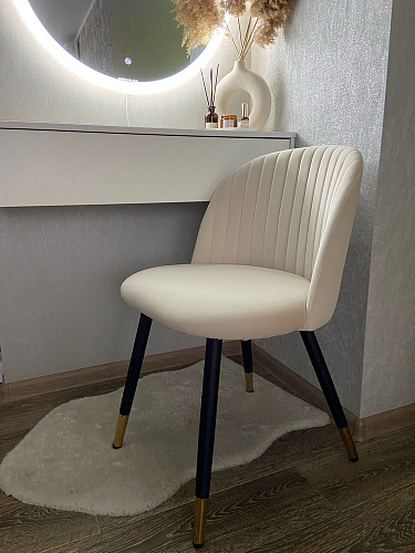 Стул на металлокаркасе Gabi dark beige / black / silver фото покупателя 881