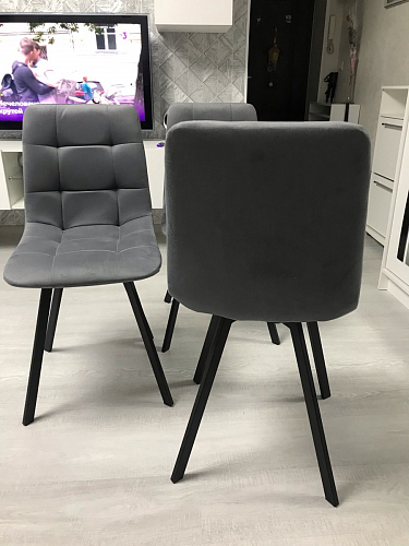 Стул на металлокаркасе Чилли синий / белый фото покупателя 763