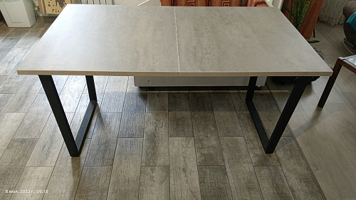 Деревянный стол Лота Лофт 120х75 белый матовый / дуб крафт золотой фото покупателя 554