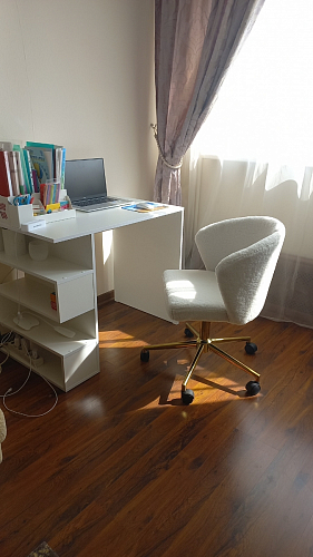 Компьютерное кресло Lika white teddy / black фото покупателя 5