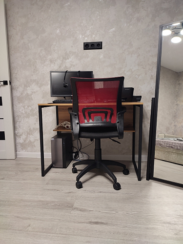 Письменный стол Клер Лофт дуб делано светлый / белый матовый фото покупателя 32