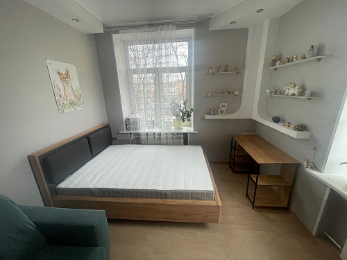 Двуспальная кровать Клауд 160х200 парящая дуб крафт золотой / антрацит фото покупателя 577