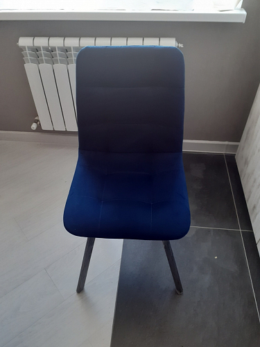 Стул на металлокаркасе Чилли К светло-серый велюр / черный каркас фото покупателя 1162