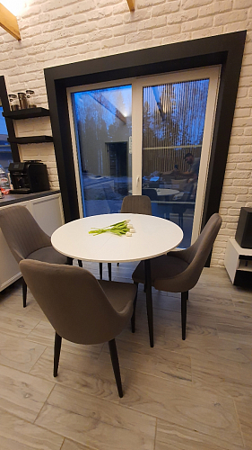 Стул на металлокаркасе Kora beige / black фото покупателя 257