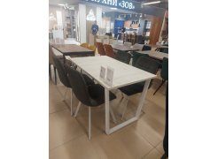 Деревянный стол Лота Лофт 120х75 черный матовый / дуб крафт золотой из шоурума 4