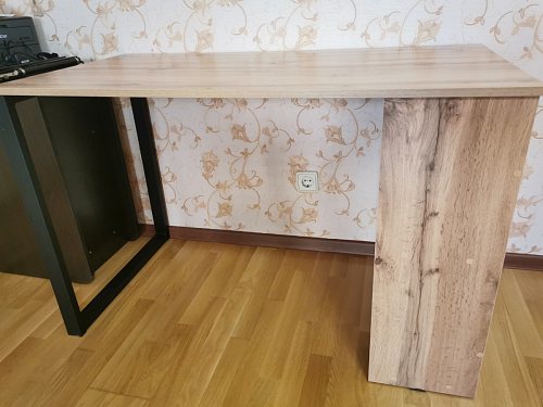 Письменный стол Битти Лофт 116х60х75 дуб вотан / белый матовый фото покупателя 68