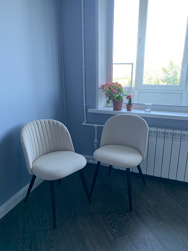 Стул на металлокаркасе Gabi 1 light purple / black / gold фото покупателя 183