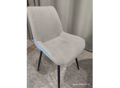 Стул на металлокаркасе Вейв светло-серый (hl 63) / 10К черный каркас фото покупателя 356