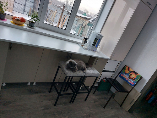 Барный стул Лофт ткань канди грей / черный матовый фото покупателя 242