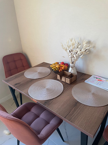 Деревянный стол Лота Лофт 120x75 дуб крафт табачный / черный матовый фото покупателя 55