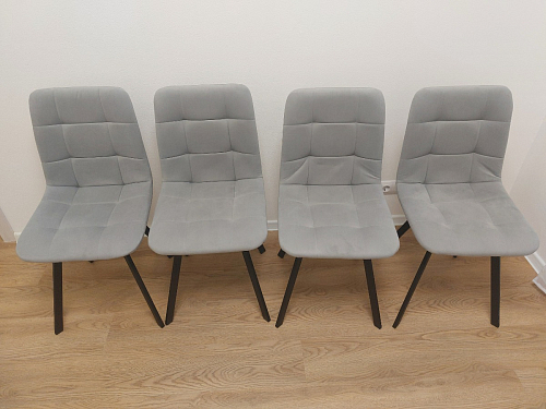 Обеденная группа Эделин темно-серый / бетон / черный матовый фото покупателя 20