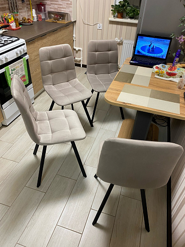 Стул на металлокаркасе Чилли зеленый / черный фото покупателя 1129