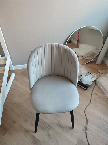 Стул на металлокаркасе Gabi 1 light purple / black фото покупателя 538