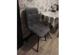 Стул на металлокаркасе Чилли синяя ткань / белый фото покупателя 365