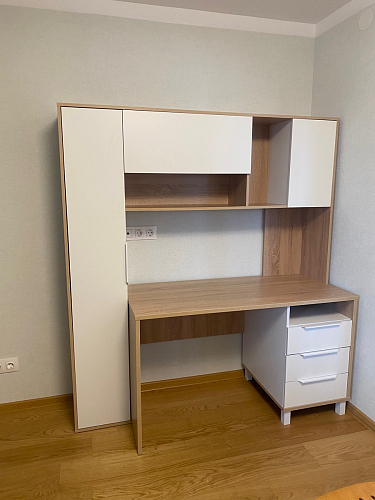 Компьютерный стол Комфорт 12.95 N дуб сонома / сатин фото покупателя 32