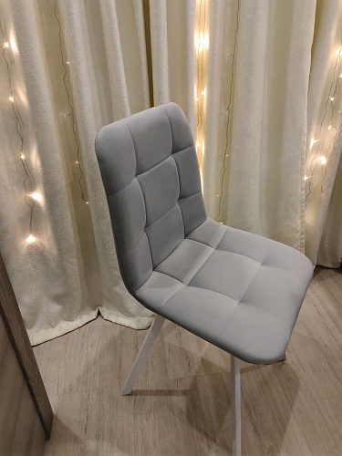 Стул на металлокаркасе Чилли бежевый / белый каркас фото покупателя 177