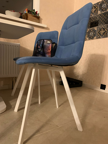 Стул на металлокаркасе Чилли бежевый / белый каркас фото покупателя 978