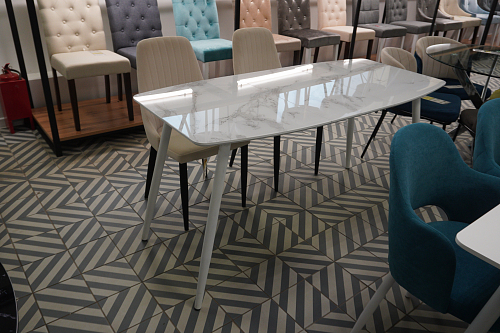 Стул на металлокаркасе Kora green / black из шоурума 5