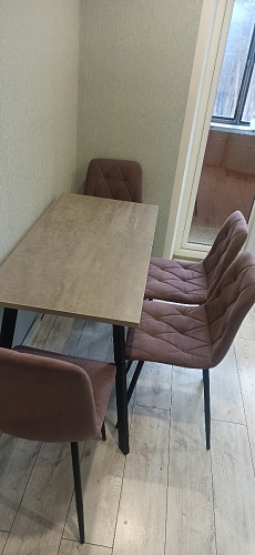 Стол Тринити Лофт 120 32 мм дуб галифакс табако / черный матовый фото покупателя 373