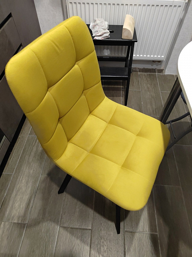 Стул на металлокаркасе Чилли синяя ткань / белый фото покупателя 269