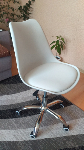 Компьютерное кресло Kolin с подушкой clear / white фото покупателя 222