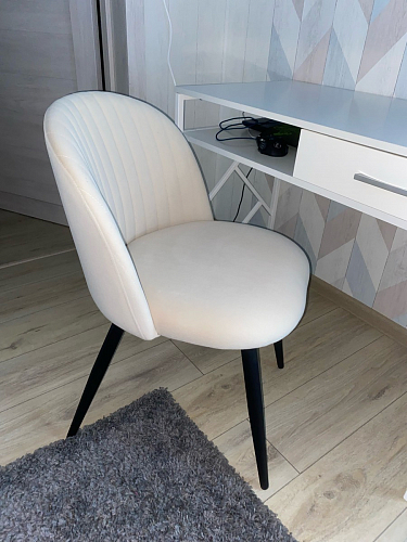 Стул на металлокаркасе Gabi 1 light purple / black / gold фото покупателя 174