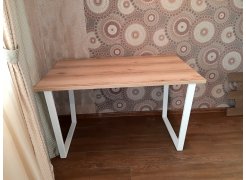 Деревянный стол Барон О 180 х 90 белая пленка шагрень / черный фото покупателя 68