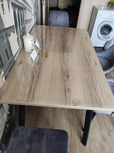 Стол Тринити Лофт 120 32 мм бетон / черный матовый фото покупателя 514