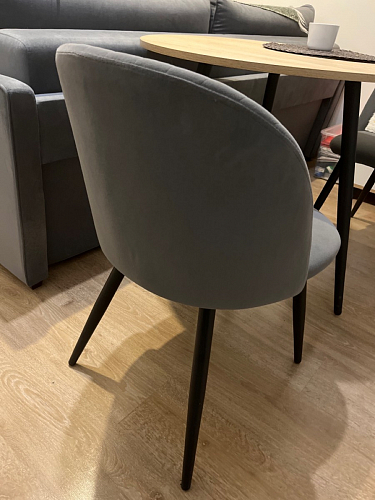 Стул на металлокаркасе Gabi 1 темно-серый / черный фото покупателя 36