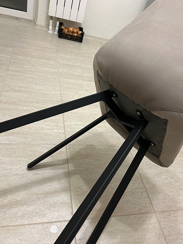 Стул на металлокаркасе Чилли К светло-серый велюр / черный каркас фото покупателя 1135