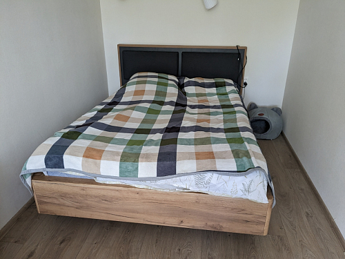 Двуспальная кровать Клауд 160х200 парящая дуб крафт золотой / антрацит фото покупателя 55