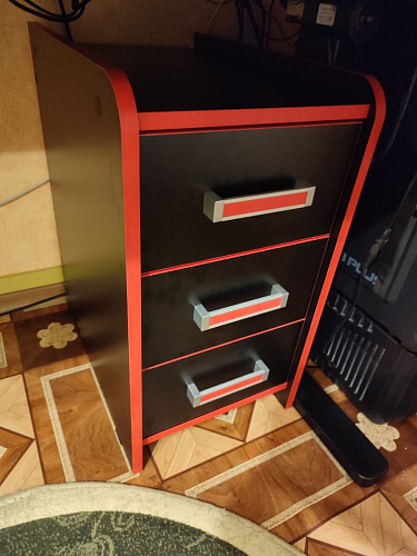 Тумба Ханна черная / красная  - Уцененный экземпляр фото покупателя 27