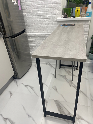 Барная стойка Дилан Лофт 120х40х90 бетон светлый фото покупателя 50