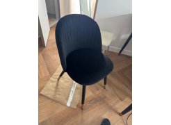 Стул на металлокаркасе Gabi 1 бежевый / черный с серебряными наконечниками фото покупателя 571